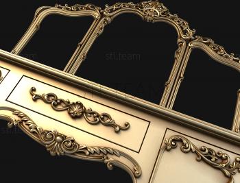 3D модель 3d stl модель стола будуарного с зеркалами (STL)